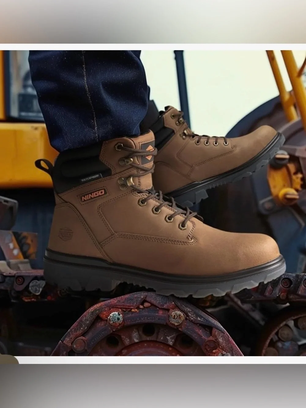 Waterproof Steel Toe Work Boots for Men, EH Rated, Puncture Proof , SIZE 8 M